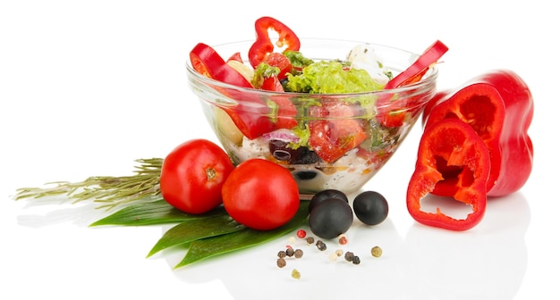 Miska z kolorowym jedzeniem